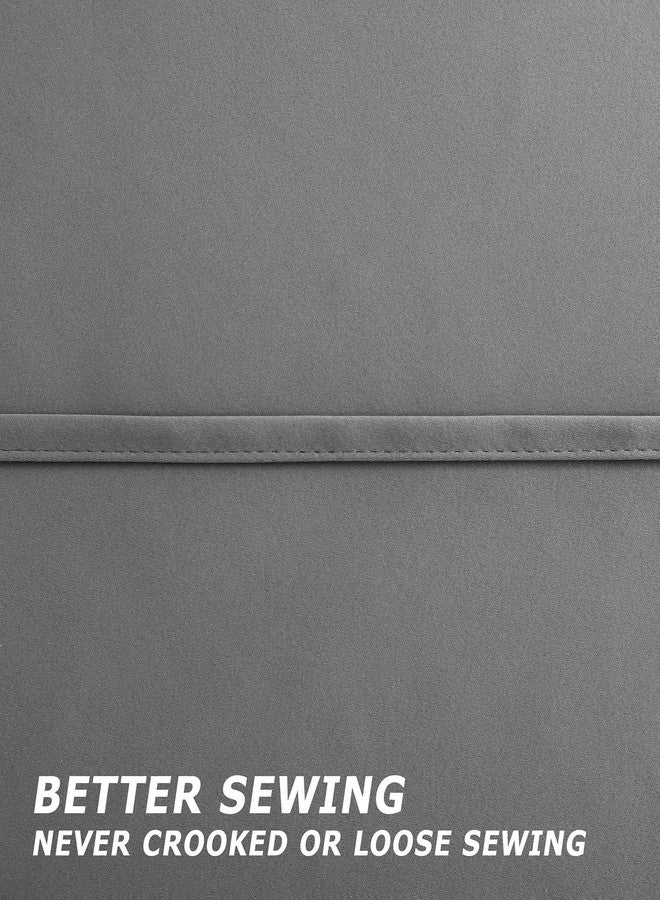 KOUFALL Light Grey Blackout Curtains 84 Inch Length 2 Panel Sets for Dining Room Darkening Black Out Hotel Sunblock Light Blocking Curtins/Living Room Bedroom,Gray - Image 5